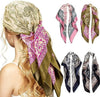 Women'S Silk Large Square Hair Bandana Scarf