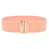 Belt Wide Women Fashion Belts Lady Elastic Waist Stretch Belt Dress Wide Buckle Belt Accessory Coffee