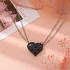 2Pcs Heart Brick Couples Love Necklace for Lovers Women Men Lego Elements Friends Necklaces Valentines Gift Jewelry