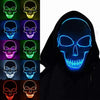 Halloween Festival Parties Costume Supplies Favor LED Light up Scary Mask Spooky Skull Mask Cosplay Skeleton Mask