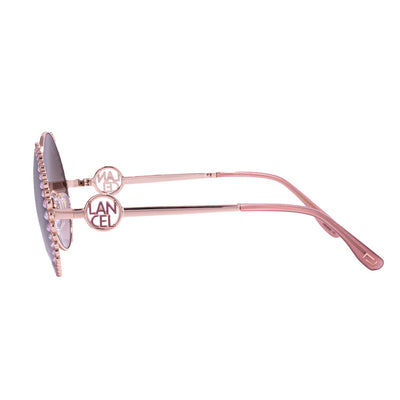 LA91013 Rose Gold Pink Brown Gradient Sunglasses