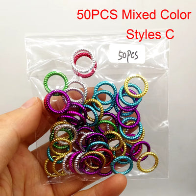 5Pcs Golden Silver Viking Spiral Charms Hair Tubes Braid Dread Dreadlock Beads Clips Cuffs Rings Jewelry Hair Accessories Woman