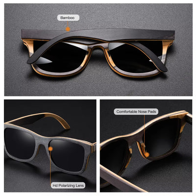 Natural Wooden Sunglasses for Men Polarized Sunglasses Full Frame Wood Shades Goggles Handmade for S6832