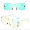 Women Sunglasses Designer Luxury Fashion Metal Rivet Square Outdoor Glasses