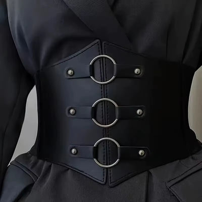 Corset Belt Bandage Super Wide Pu Leather Girdle Slimming Body Women Elastic High Waist Belts Versatile for Daily Bustier Corset