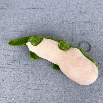 Plush Green Color Animal Plush Chain Ring Accessories for Keys Toy