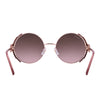 LA91013 Rose Gold Pink Brown Gradient Sunglasses