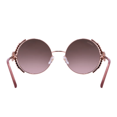 LA91013 Rose Gold Pink Brown Gradient Sunglasses