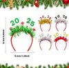 5PCS 2025 New Year Headband New Year'S Eve Hat Star Hairbands Christmas Plastic Hair Bands with Sequins for New Year Eve Headpiece Birthday Carnival Party Props Decoration