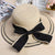 Sun Hat Big Black Bow Summer Hats for Women Foldable Straw Beach Panama Hat Visor Wide Brim Femme Female 2018 New