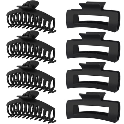 8Pcs Hair Clips for Women 4.3 Inch Large Hair Claw Clips for Women Thin Thick Curly Hair, Big Matte Clips,Strong Hold Jaw Clip