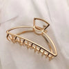 Gold Color Hollow Geometric Hair Clips Metal Hair Claw Cross Hairclip Headband Hairpin Hair Crab Women Hair Fashion Accessories