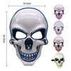 Halloween Festival Parties Costume Supplies Favor LED Light up Scary Mask Spooky Skull Mask Cosplay Skeleton Mask