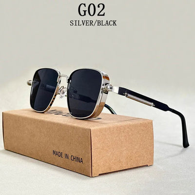 Steampunk Sunglasses for Men Vintage Square Sunglasses Women 2024 Punk Fashion Glasses Dropshipping Gafas De Sol Hombre Okulary