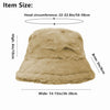 Women'S Winter Plush Fluffy Bucket Hat Warm Faux Fur Lining Cozy Wide Brim Cap