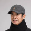 Woolen men hats warm ear protection caps