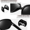 Polarized Sunglasses for Women Large Oval Thick Frame Sun Glasses Shades UV Protection (Gradient Brown)