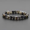 Beaded Bracelet 8Mm Natural Stone Beads Black Onyx Lava Tiger Eye Agate Quartz Healing Energy for Women Men Yoga Chakra Jewelry