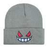 12 Colors Cartoon Embroidered Beanies Knitted Skullies Autumn Winter Warm Wool Hat Gengar Women Men Beanies