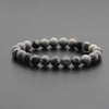 Beaded Bracelet 8Mm Natural Stone Beads Black Onyx Lava Tiger Eye Agate Quartz Healing Energy for Women Men Yoga Chakra Jewelry