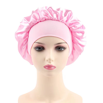 Women Bonnet Satin Sleeping Hat Hair Night Sleep Cap Head Cover Bonnets Shower Caps for Bath and Sauna Bathing Bonnet De Nuit